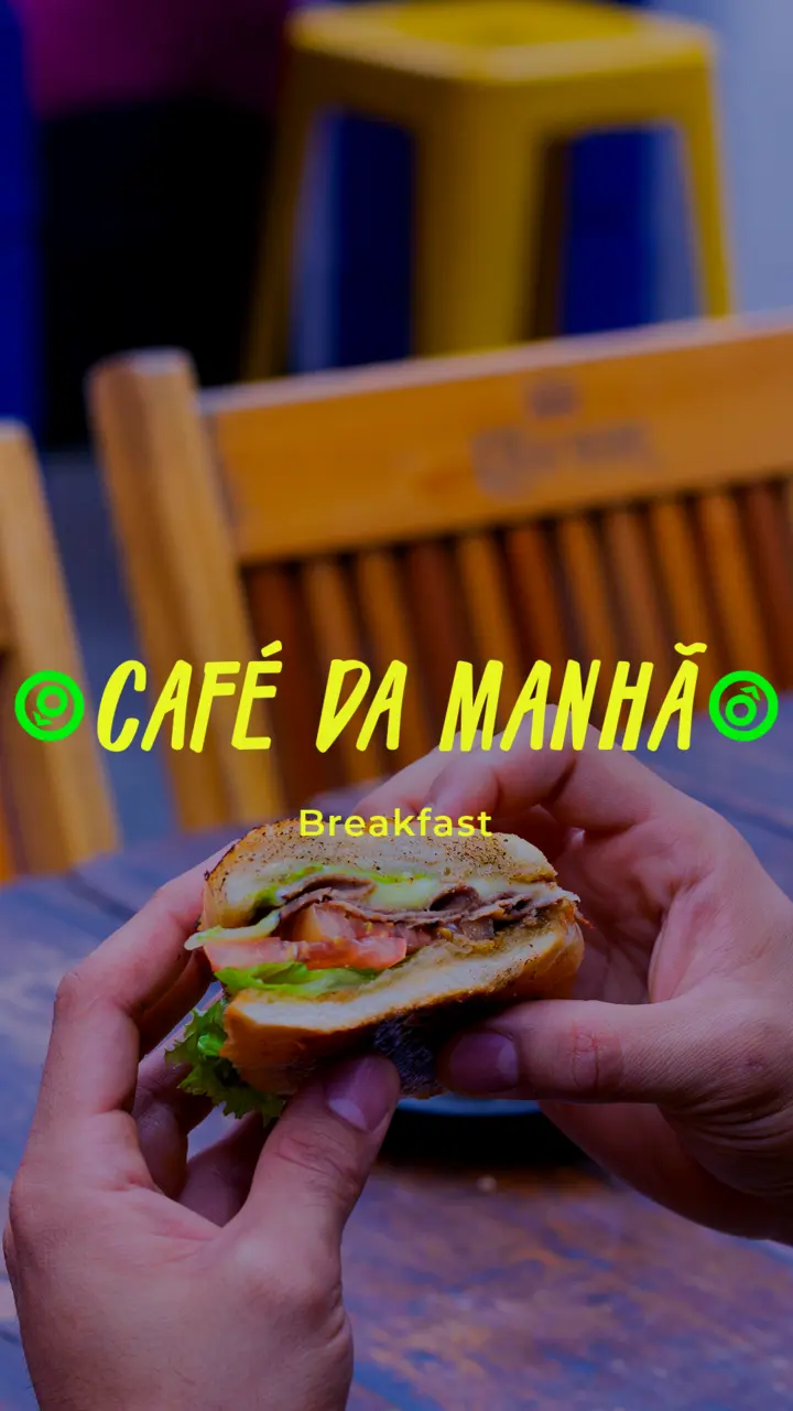Breakfast served, highlight cover reading CAFÉ DA MANHÃ.