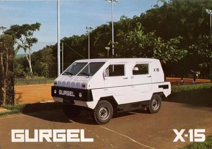 A Gurgel X-15 pickup parked on a dirt track in the Brazilian countryside.